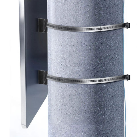 Adjustable Sign Mounting Brackets For Large Poles, Fits 4 To 15 Inch Metal Street Sign Poles, Heavy Duty Pole Bracket Hardware