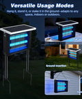 Outdoor Solar Mosquito Zapper Portable With 13 Ft Extension Cord, Rechargeable Electric Bug Zapper for versatile usage modes
