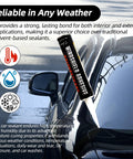 Two Pack Urethane Windshield Adhesive Sealant For Cars Quick Curing Polyurethane Glass Repair Kit With Gloves Weather Resistant Black 310ml Delivers Strong Bond At Any Angle Weatherproof Tough Against Chips Cracks And Leaks Safe For Clear Vision applied to car windshield on a sunny day