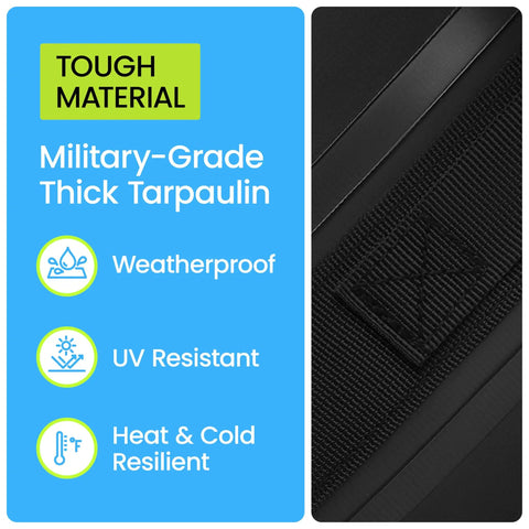 Water Bag Umbrella Base Weight With Side Slot Opening, 30L 70lb, military-grade tarpaulin material, black