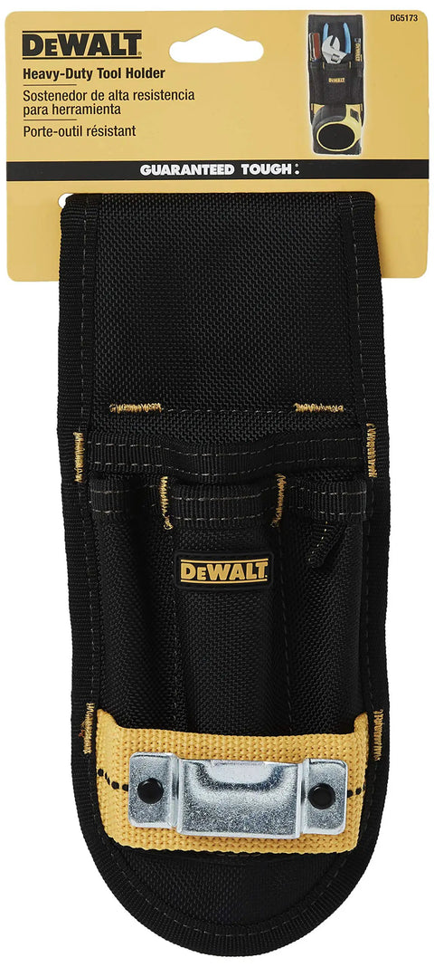 Heavy Duty 4 Pocket Tool Holder For Belts Up To Two And Three Quarters Inches Wide with steel tape clip in packaging