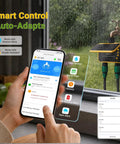 App controlling Solar Powered Smart Sprinkler Timer With WiFi For Garden Hose Dope Two Zone Irrigation System