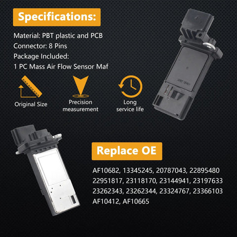 Mass Air Flow Sensor MAF Meter For GM Rides Like Chevrolet Malibu 1.5L 2016 2020 And Cadillac ATS CT6 2016 2020 Replace OE