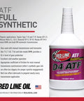 D4 Synthetic Automatic Transmission Fluid For Smooth Shifts And Gear Protection, 1 Gallon, Dexron III And II Compatible, GL4