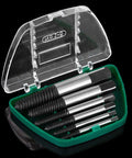 6 Piece Stripped Screw Extractor And Damaged Bolt Remover Set For DIYers With Left Hand Spiral Removal Tool Kit in Portable Storage Case
