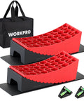 Heavy Duty Nine Piece Rv Leveling Blocks Kit Rated Eight Thousand Pounds For Camper And Travel Trailer Stabilizers with carry bag.