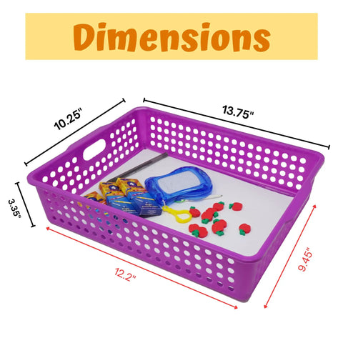 Six Pack Straight Up Durable Plastic Classroom Storage Bins And Turn In Trays Total Game Changer For Teachers To Keep Papers Neat And Tidy Rainbow Colors Measure 13 Inches Long