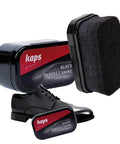 Instant Black Shoe Shine Sponge For Leather Shoes And Boots Delivers Legit Quick Polish Action With A Slick No Sweat Shine That Keeps Your Kicks Lookin Fresh Without Any Messy Hassle with shoe and polish container.