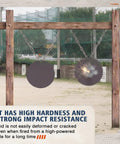 AR500 Steel Circle Shooting Targets Six Pack Three Eighths Inch Thick With 2, 3, 4, 5, 6, 8 Inch Diameters Rifle Rated Swing Paddle