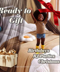 Black Bed Canopy With Star Lights For Kids And Adults over bed, creating cozy private nook, child playing, gift box icon.