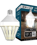 5200 Lumen LED Corn Cob Light Bulb 40W Equivalent to 300W Daylight 5000K E26 Base with packaging