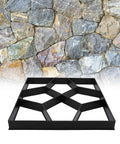 Walk Maker Stone Mold Kit 15.7x15.7x1.6 Inch Reusable Concrete Paver Molds for DIY garden paths with stone background