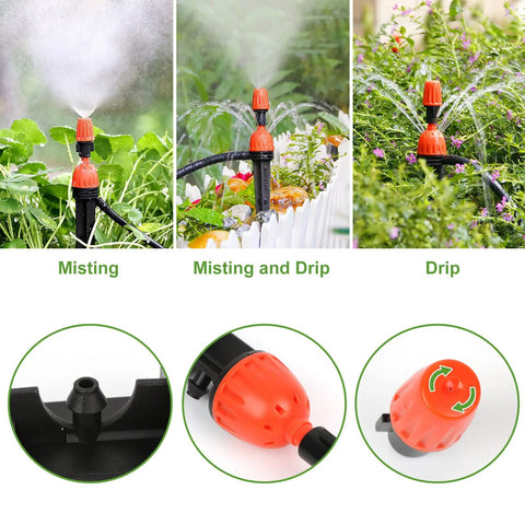 Drip Irrigation Kit For Garden And Lawn 213 Ft Easy Setup With 50 Ft Main Line And 163 Ft Branch Tubing Adjustable Drip Or Mist