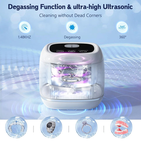 Kickass 3 In 1 Ultrasonic Retainer Cleaner With Degassing Tech And UV Light cleaning jewelry with ultrasonic waves