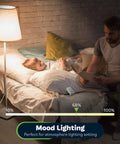Table Top Plug In Dimmer For Lamps With Quiet Slide Control No Pro Needed Easy Plug In Installation Dims From 10% To 100% 360W Incandescent And Halogen And 150W Dimmable CFL LED Off At Lowest 6 Foot Cord White shown used for reading in a cozy bedroom
