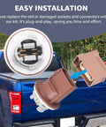 Ford Turn Signal Light Socket With 3 Wire Pigtail Direct Replacement For F-250 F-350 2004-2013 Super Duty Plug And Play installation