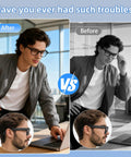 Comparison of wearing Anti Slip Eyeglass Ear Grips And Silicone Ear Cushions For Ray Ban Meta Wayfarer Skyler Headliner Gen 2 Smart Glasses.