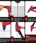 Step-by-step guide using Adjustable Stroke Rivet Gun Kit With Heavy Duty Hand Riveter Includes 200 Aluminum Rivets, 4 Drill Bits