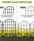 Arched No Dig Garden Fence Panels 30 Pack 32.5 Ft Long Rustproof Metal Garden Edging With Ground Stakes Five Layer Reinforced