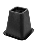 Black plastic 6 inch bed riser with wheel groove from 6 Inch Bed Riser Set Of 4 With Wheel Grooves For Stable Lifts And Easy Under Bed Storage