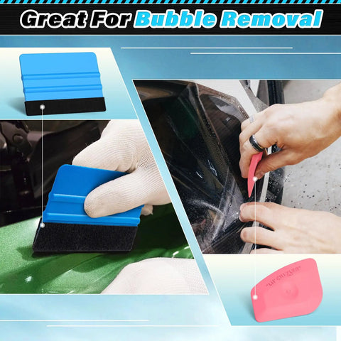 18 Piece Window Tint Kit And Vinyl Wrap Tool Set With Squeegees For Car Wraps, Stained Glass Windows, Wallpaper And More demo