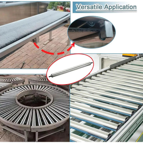 Image showing Smooth Glide 2 Inch Galvanized Steel Conveyor Rollers Heavy Duty Roller Set for logistics application.