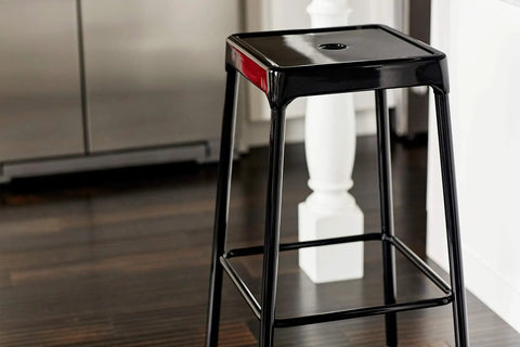 Heavy Duty Steel Stool 25 Inches High With Powder Coat Finish Built To Last Workhorse For Any Floor Type in kitchen setting