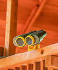 Rotating Playset Binoculars For Kids Green And Yellow Durable Polyethylene With Sun Fade Resistant Finish on wooden playset