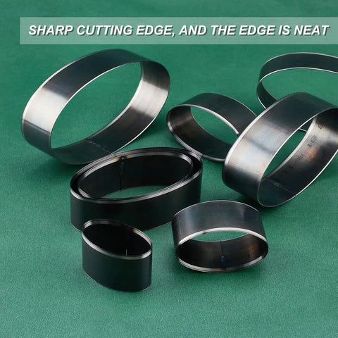 Eight oval dies of Elliptical Leather Punch Tool Set With Cutting Dies For Hole Punching High Carbon Steel DIY Leather Craft Kit