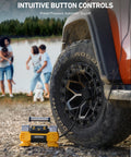 Heavy Duty 12V Tire Inflator With Auto Shutoff And Digital Screen Dual Cylinders And Dual Motors Portable Air Compressor