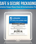 90 Count Dry Wipes For Cleaning Bare Fiber, Connector End Faces, And Electronic Components in a protective jar