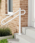 Heavy Duty Iron Wall Mounted Handrail And Outdoor Stair Railing Featuring Reinforced Frame And Non Slip Grip for porch stairs.