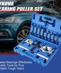 Beefy Heavy Duty Bearing Puller Set For Wheels And Hubs 5 Ton Capacity 14 Piece Bearing Separator Puller Kit blue case