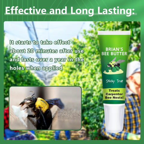 Bee Butter For Outside 1 Pack Sticky Trap That Targets Wood Bees Wasps And Ants Easy Direct Application Into Active Holes