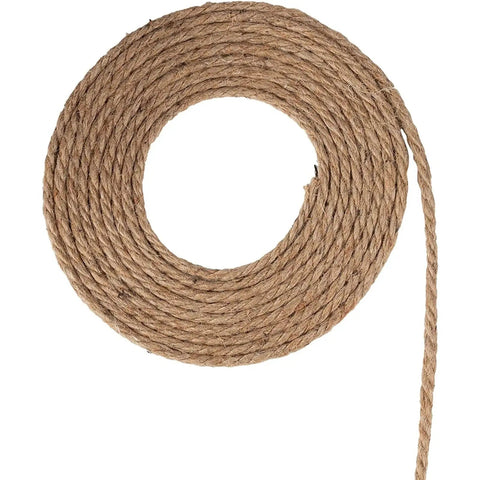Coiled 100 Feet Thick Twisted Nautical Rope For Crafts And Gift Wrapping Brown Jute String Twine Decorative Rope