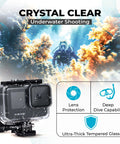 Underwater Dive Housing For GoPro Hero 9 10 11 12 13 Up To 60M Depth Waterproof Case Dope With Anti Fog Clear View display.