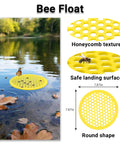 4 Pack Bee Watering Station For Garden 7.87 Inch Pollinator Watering Station And Butterfly Feeder floating on pond surface