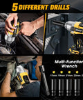 Daily Driver Half Inch Cordless Impact Wrench Kicks Loose Rusted Bolts Using A Smooth Brushless Motor Producing Nine Hundred Fifty Eight Foot Pounds Of Torque Includes Dual Heavy Duty Batteries And Fast Charger For Home Builds, showing different uses in vehicle maintenance.