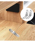 Heavy Duty 180 Degree Foldable Hinge Flap Screw-On Hardware For Sewing Machine Cabinet Doors and Smart Furniture Projects With Smooth Swivel Action mounted on wood.
