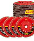 Ceramic Flap Discs For Angle Grinder Four And A Half Inch Diameter By Five Eighth Inch Eleven Thread Type Twenty Nine Tough As Nails Abrasive