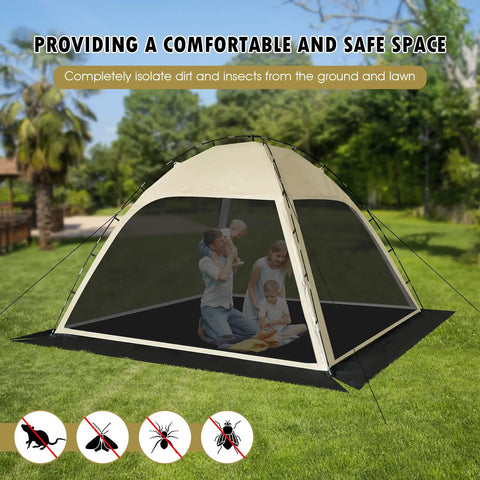 10x10 Screen Tent With Removable Floor For Backyard Parties, large outdoor gazebo with mosquito netting and sunproof canopy