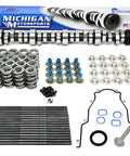 Stage Two Badass Burnout Grind Camshaft Replacement For Chevy Ls V8 Engines 5.3 6.0 6.2 featuring camshaft, retainers, pushrods, and gasket.