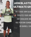 Man holding Arm Blaster for Biceps Lightweight Durable And Ready For Intense Curl Sessions Anywhere Boosting Muscle Growth And Strength