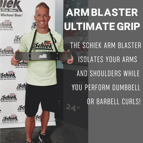 Man holding Arm Blaster for Biceps Lightweight Durable And Ready For Intense Curl Sessions Anywhere Boosting Muscle Growth And Strength