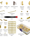 Top Tier 1/12 Scale Dollhouse Accessories Kit With Legit 700 Pieces Of Mini Knobs Hinges Handles And Locks Plus Screws And Screwdriver for tiny furniture projects.