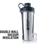 Radian Shaker Cup Insulated Stainless Steel Water Bottle With 316 Surgical Grade Stainless Steel Wire Whisk 26 Ounce Matte Black