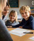 Children using Flexible Dry Erase Whiteboards For Multiplication Practice 9 By 12 Inches Pack Of 10 Sheets in classroom setting