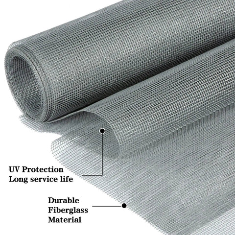 Durable Heavy Duty Fiberglass Window And Screen Door Replacement Mesh 48 By 118 Inches with UV protection and strength