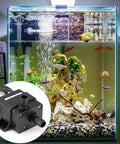 12V DC submersible water pump with brushless motor in aquarium setup, part of 2 pack for ponds and fountains, delivering 240 LPH flow