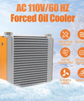 60W Hydraulic Oil Cooler With 110V 60Hz AC High Power Fan Radiator Heat Exchanger